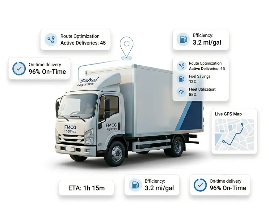 Sahaj VTS Pro for FMCG Logistics